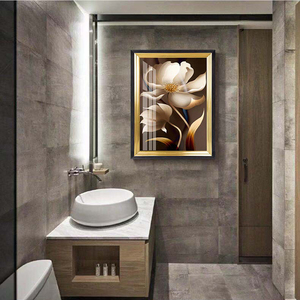 现代轻奢卫生间装饰画酒店浴室挂画防水壁画美式洗手间厕所墙壁画