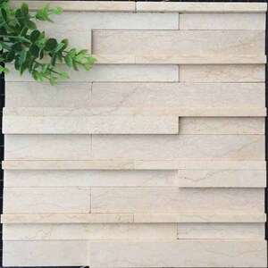 大理石马赛克瓷砖金碧3d客厅拼条电视背景墙米黄色大理石客厅石材