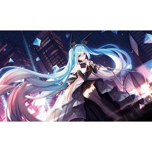 初音未来定制壁画墙贴纸墙纸卧室宿舍超大二次元动漫海报自粘防水