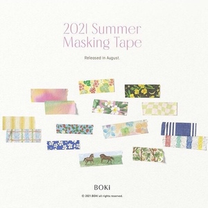 【20cm】boki2021summer夏季款碎花花朵草莓热带风胶带分装