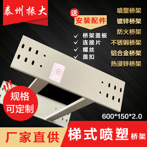 泰州振大 梯式喷塑桥架 600*150*2.0 厂家 可定 上海苏州同城