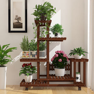 盆栽植物摆放架放花的架子室内花架客厅电视柜旁落地式可移动