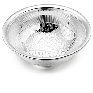 官方店老凤祥纯雪花银碗餐具s999足银碗福龙银器宝宝儿童生日礼物