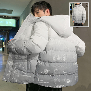 冬季羽绒棉服男青少年男孩初高中学生宽松大码棉衣男太空男士棉袄