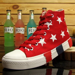 star/匡威高帮低帮学生帆布鞋女春秋板鞋韩版五角星绑带平底鞋