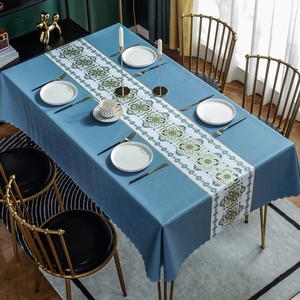 餐桌软垫家用饭店厅轻奢ins风美式北欧复古防水防油免洗pvc布垫子