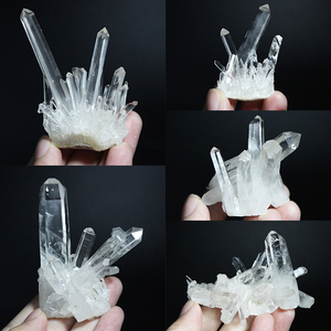 天然巴西白水晶簇 长晶体 疗愈石 消磁净化 小摆件 教学科普