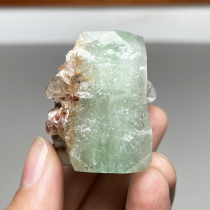 天然绿色水晶钻石鱼眼石原石矿物白晶体摆件矿标印度共生沸石