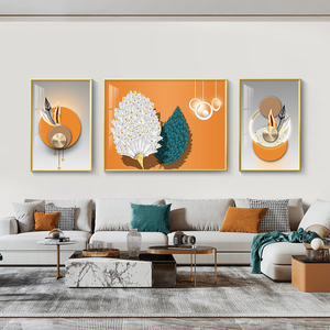 玄仓家居旗舰店天猫客厅沙发背景墙装饰画北欧小众复古风格组合挂画
