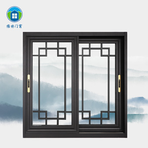 120推拉窗断桥铝合金别墅用窗中式四合院视野宽阔复古门窗玻璃