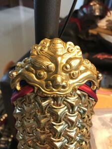 仁煜堂纯黄铜护臂护腕甲胄小兽吞山文甲鱼鳞甲直身甲盔甲甲胄配件