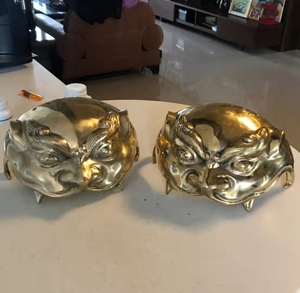 仁煜堂纯黄铜肩兽吞甲胄盔甲直身甲分体甲将军甲明光铠环臂甲山文