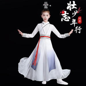 壮志少年行舞蹈演出服儿童国学汉服少年志中国风古典舞开笔礼服装