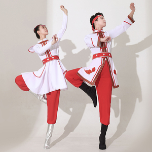 蒙古舞蹈演出服新款蒙族服族服装女民族练习裙子服饰蒙古族舞蹈服