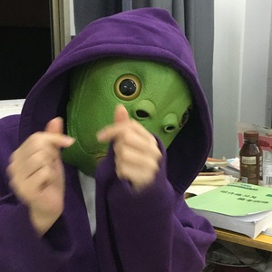 绿鱼人面具 怪g兽头套动漫万圣节恐怖cosplay萌搞笑乳胶怪怪鱼头