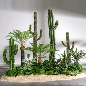 网红大型仙人掌多肉绿植盆栽仿真树植物假树盆景室内造景装饰摆件