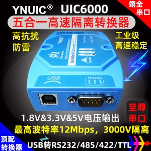 超高速隔离USB转485 422 232 TTL 波特率12Mbps 串口线工业转换器