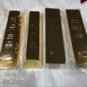 大号金条金砖铜镀金10 12.5 25公斤金块 样品金店活动手抓大金条