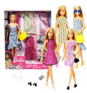 芭比娃娃套装设计派对搭配礼盒女孩过家家衣服换装儿童玩具GDJ40