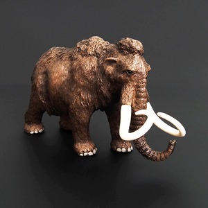 野生动物实心仿真模型玩具远古猛犸象长毛象非洲象男女孩礼物套装