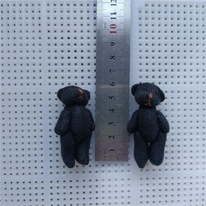 毛绒玩具关节黑色小熊裸熊手机宝宝衣服帽子配件小挂件辅料饰品