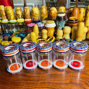 老谭青花罐老谭蝈蝈罐送簧蝈蝈叫罐60有机玻璃鸣虫蝈蝈罐虫具用具