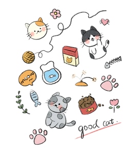 超萌手帐贴纸萌物设计diy定制小物件绘图手链手机壳挂饰纹身贴