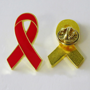 艾滋病红丝带徽章定制志愿者胸针胸章订做活动胸徽标牌纪念章定做
