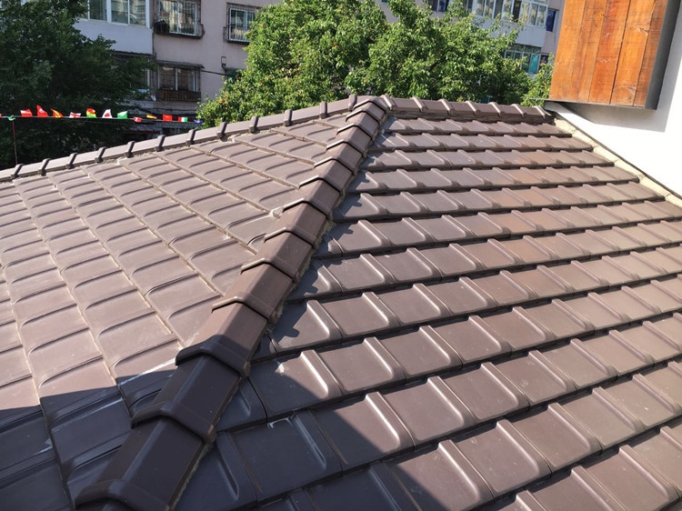 新中式屋g面瓦别墅瓦屋顶瓦片紫砂粘土炽陶土瓦楼顶瓦片房顶平板.