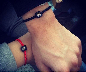 红线姻缘手绳单珠韩流十二星座手链男本命挂件情人链子腕带刻字一