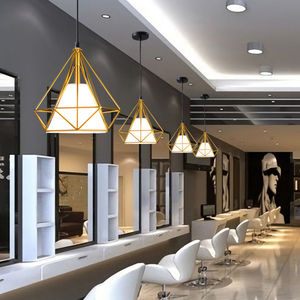 理发店吊灯工业风美发专用灯个性火锅店超亮美甲店发廊钻石led灯