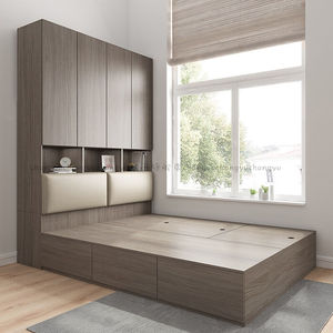 小卧室连体床和衣柜湛蓝榻榻米床衣柜一体小户型卧室多功能日式高