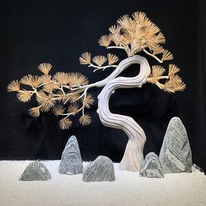 雪浪石景观石切片组合泰山石日式禅意枯山水造景园林假山石头摆件