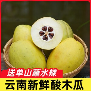 云南酸木瓜 包邮孕妇水果泡酒红花青黄木瓜炖汤蘸辣椒泡酒酸水果