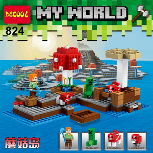新我的世界爬行者蘑菇岛亚历克斯儿童益智拼装乐高积木玩具21129