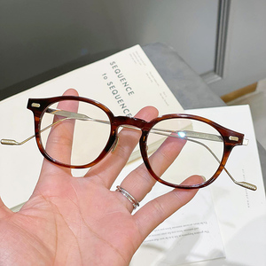 近视眼镜女可配度数超轻圆脸小框素颜镜架透明ins风gm同款眼睛框
