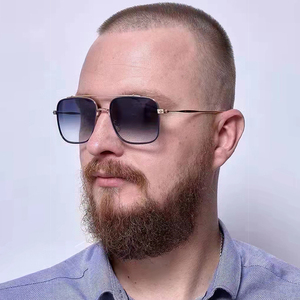 正品克罗心双梁飞行员墨镜男士925银18k金大框驾驶太阳镜防紫外线