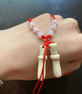 纯桃木平安扣手工制作棒槌挂件保平安压惊宝宝成人款原木原色无漆