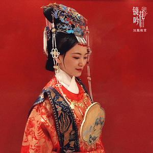 单品「明华堂」翔凤织金圆领袍 明制新娘 汉服婚服出租赁 镜花吟