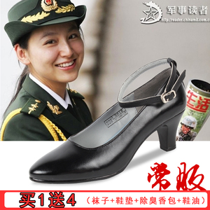 07式军用女兵皮鞋图片