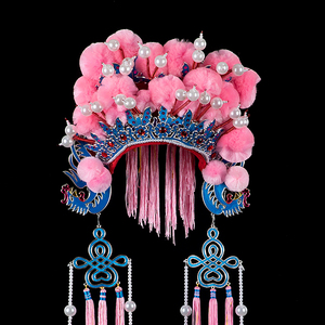 女童礼服头饰戏剧戏曲中国风用品戏装舞台京剧花木兰演出国潮服装