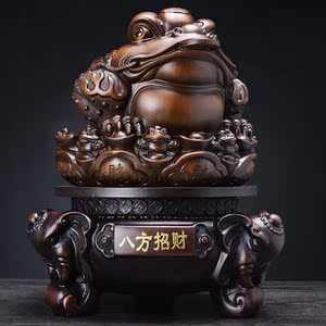 金蟾招财摆件旺宅旺财聚财三足金蝉开业礼品大号客厅办公室装饰品