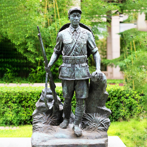 红色文化主题雕塑定制主题红军八路军革命战士雕像纪念馆展馆摆件