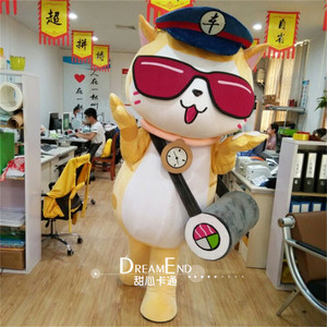 定制猫布偶服列车员人穿人偶装形象代表比特黑猫黄猫警长玩偶服装