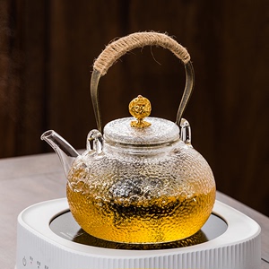 玻璃提梁壶煮茶器2023新款煮茶壶耐高温烧水泡茶壶家用电陶炉茶具
