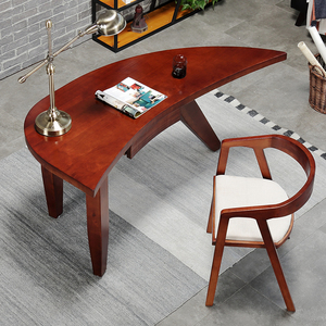 000人付款淘宝老板桌大班台主管桌经理桌子家用电脑桌月牙弧形店主桌