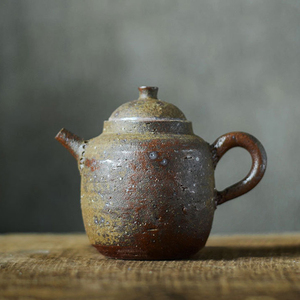 景德镇纯手工粗陶壶天然老岩泥柴烧正把复古茶壶陶瓷泡茶壶古陶壶
