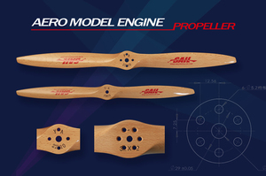 SAIL赛朗螺旋桨油动航模榉木桨DLE发动机专用22-34寸（已打好孔）