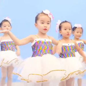 六一儿童演出服蓬蓬纱裙幼儿舞蹈服女童可爱公主裙洗澡歌表演服装