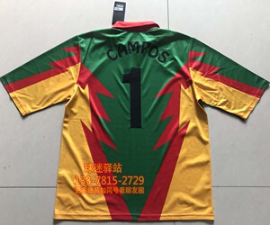 墨西哥传奇经典守门员足球服1号花蝴蝶坎波斯疯子门将球衣短袖